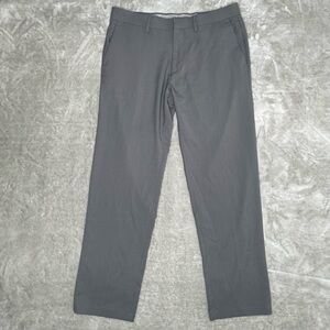 Haggar Men's 34x30 Gray Straight Fit Premium Stretch Dress Pants Formal Slacks